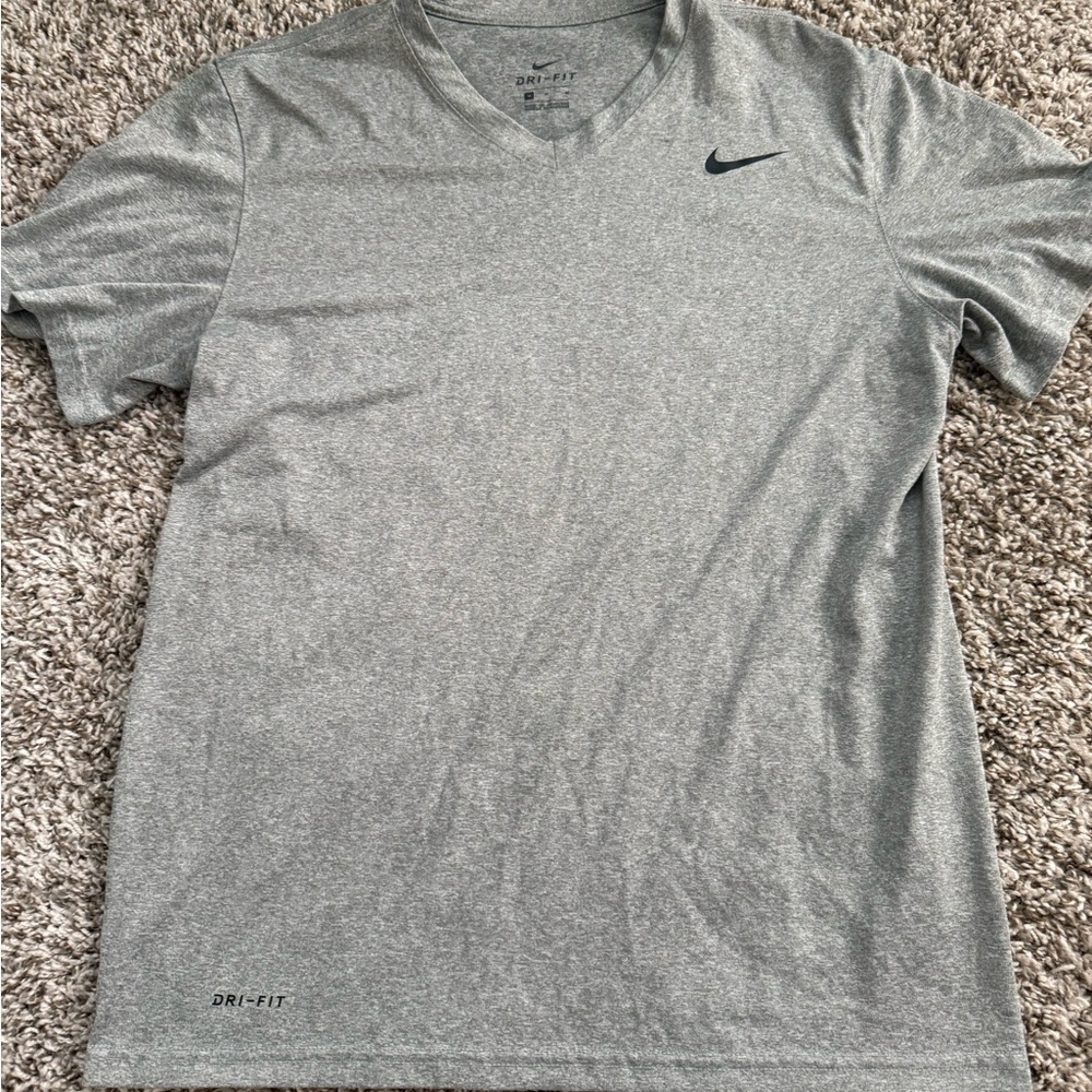 Nike Men's Heather Gray Dri-FIT Tee